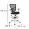 Flash Furniture Black Draft Chair, White Frame HL-0001-1CWHITE-GG - alternate 2